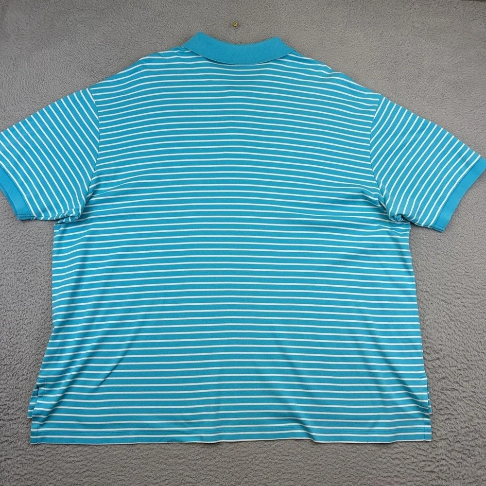 Polo By Ralph Lauren Polo Shirt Mens Big 3X Blue Striped Short Sleeve Cotton